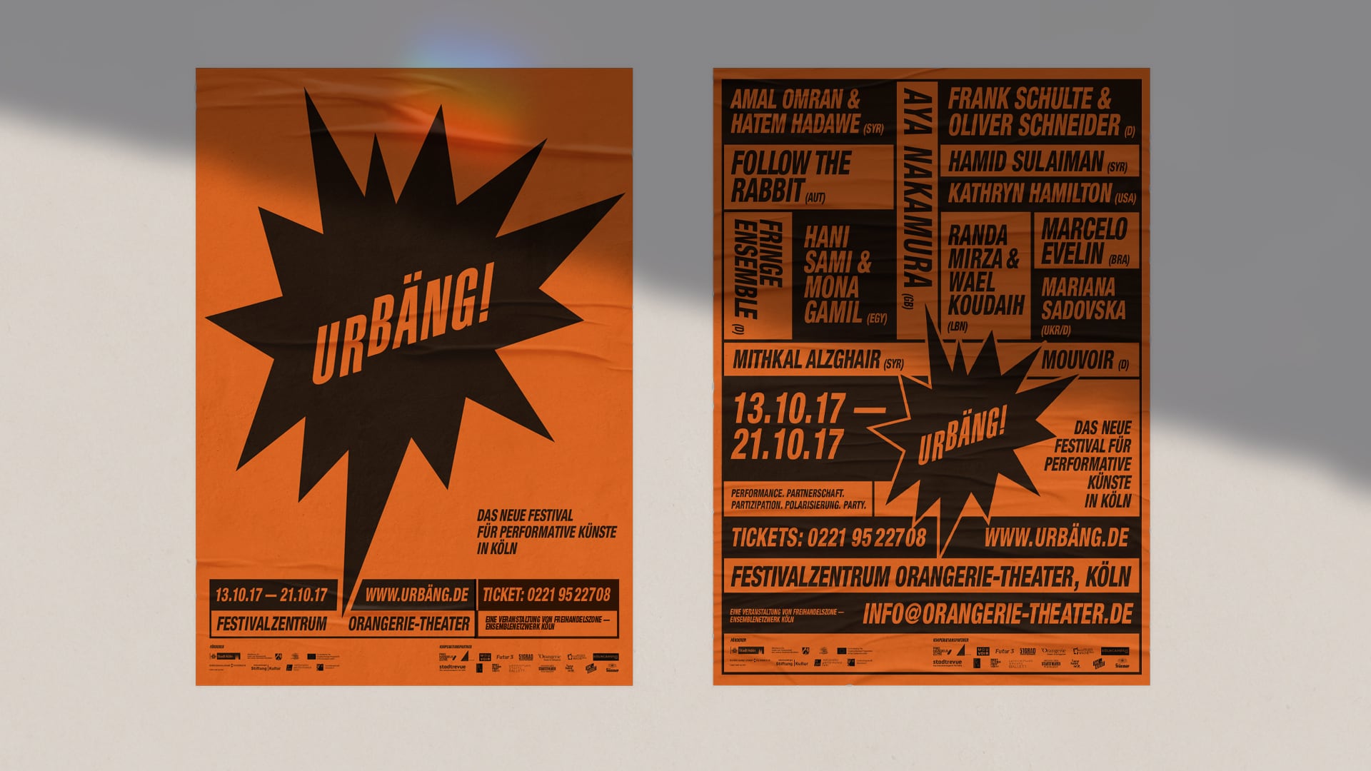 URBÄNG! Festival Poster mit Namen