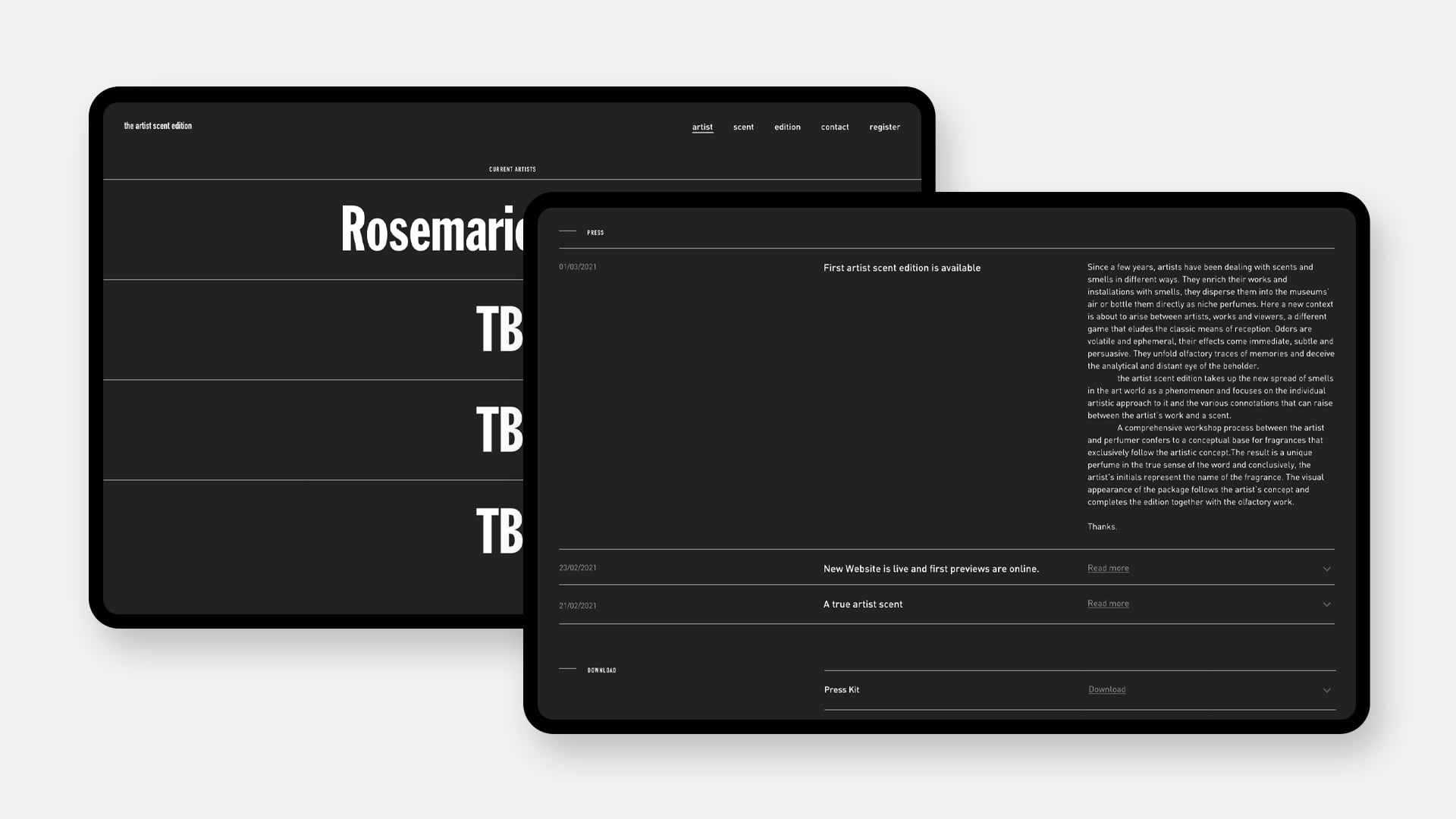 Webdesign, Webentwicklung Auswahl Übersicht & Detail