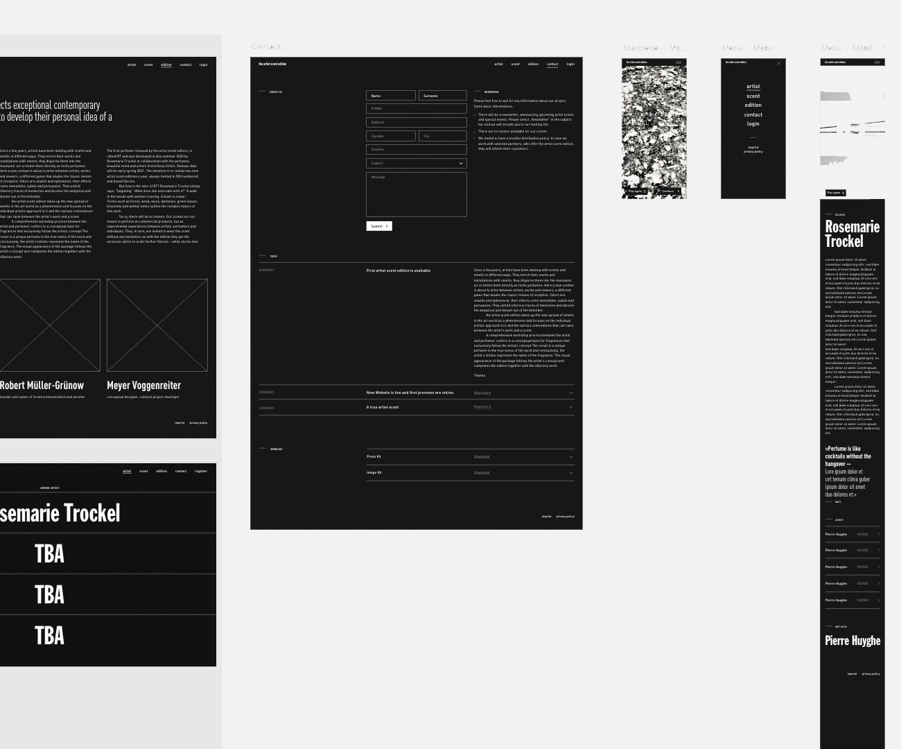 Webdesign, Webentwicklung Adobe XD