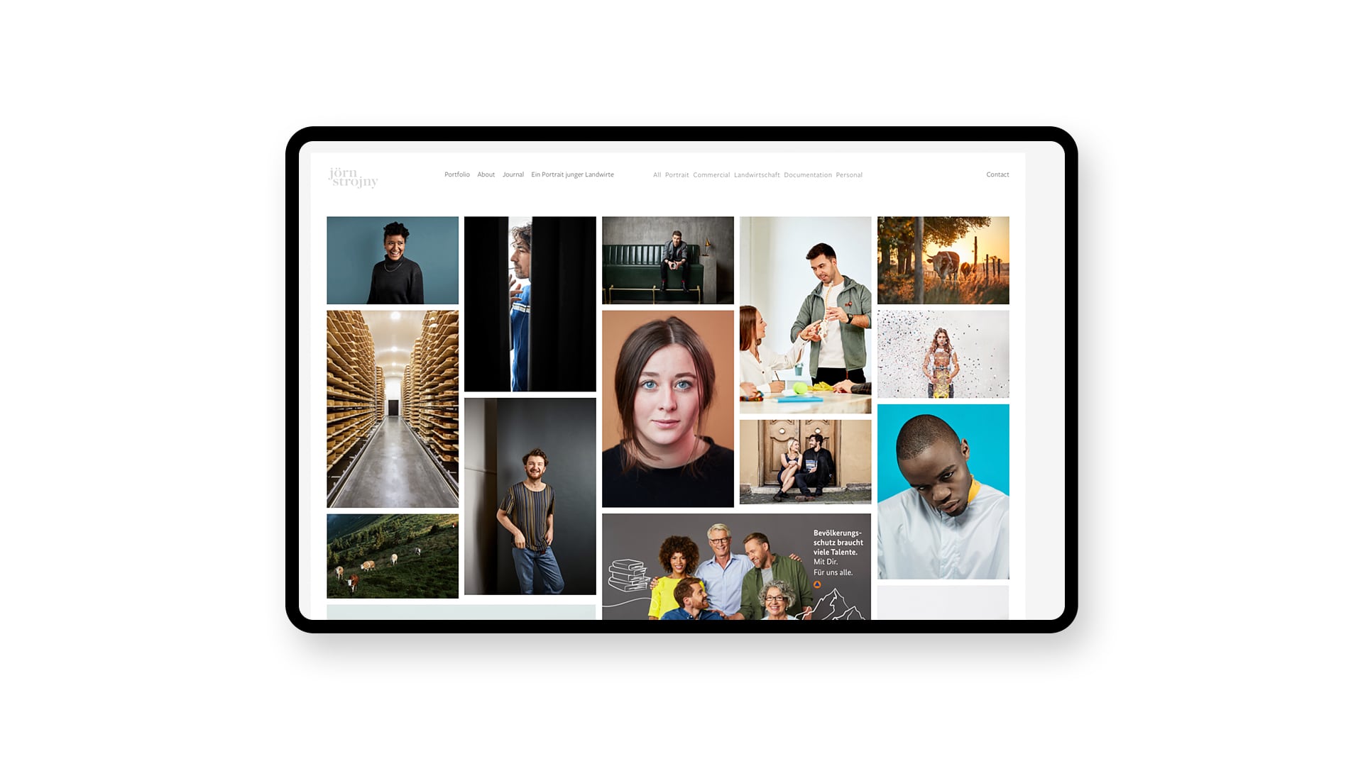 Fotograf Portfolio Webdesign & Webentwicklung Übersicht