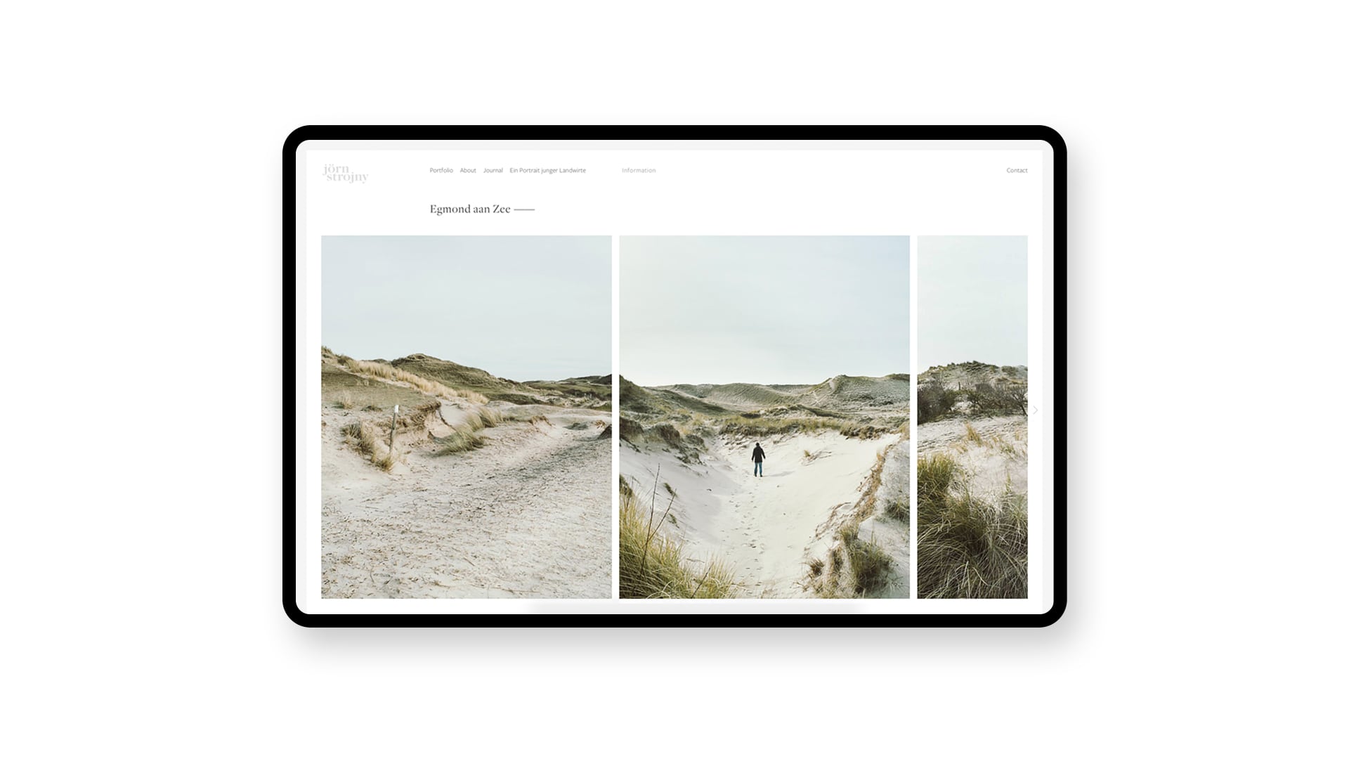 Fotograf Portfolio Webdesign & Webentwicklung Detailseite, Serie