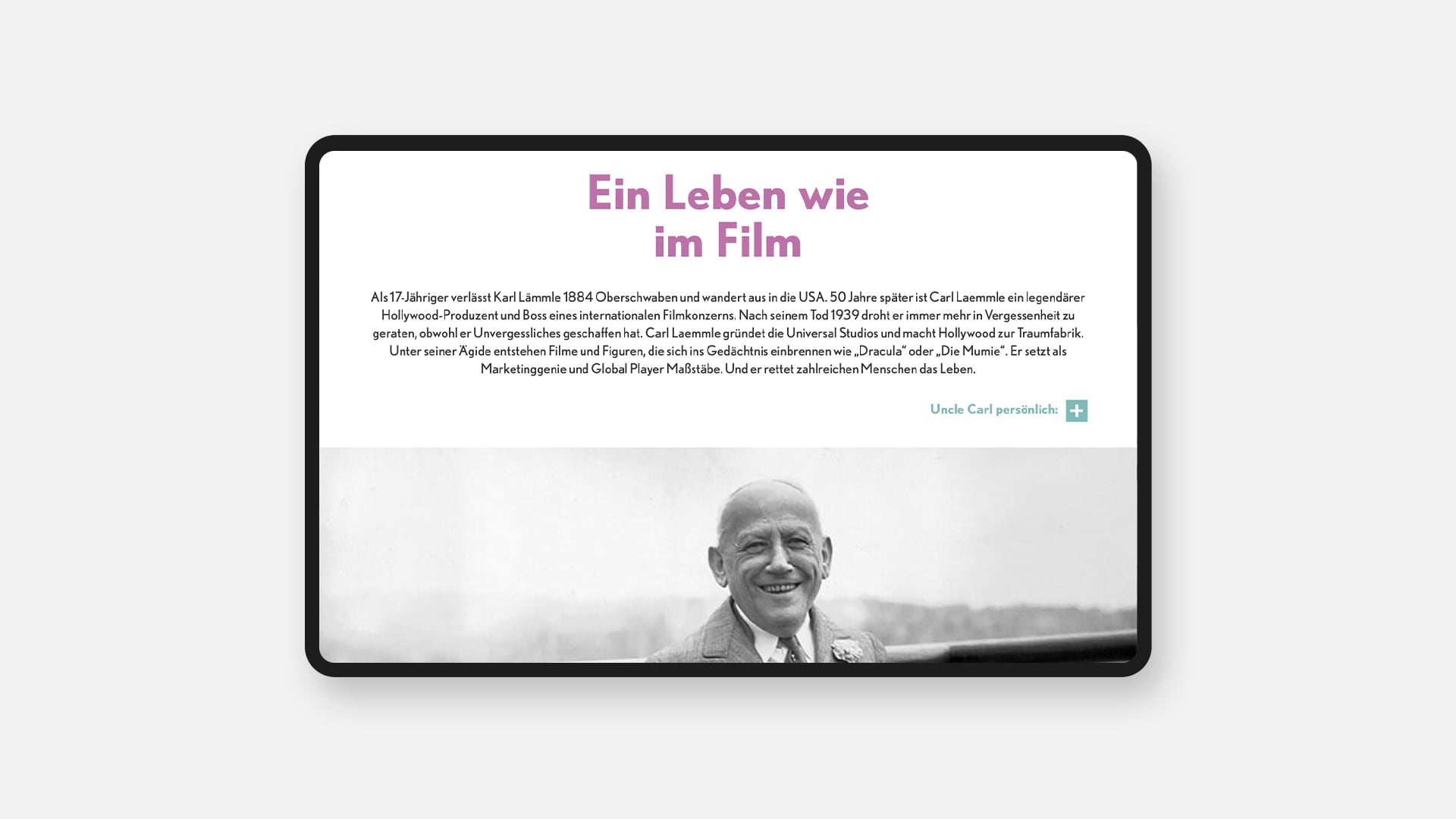 Haus der Geschichte Carl Laemmle Studio für