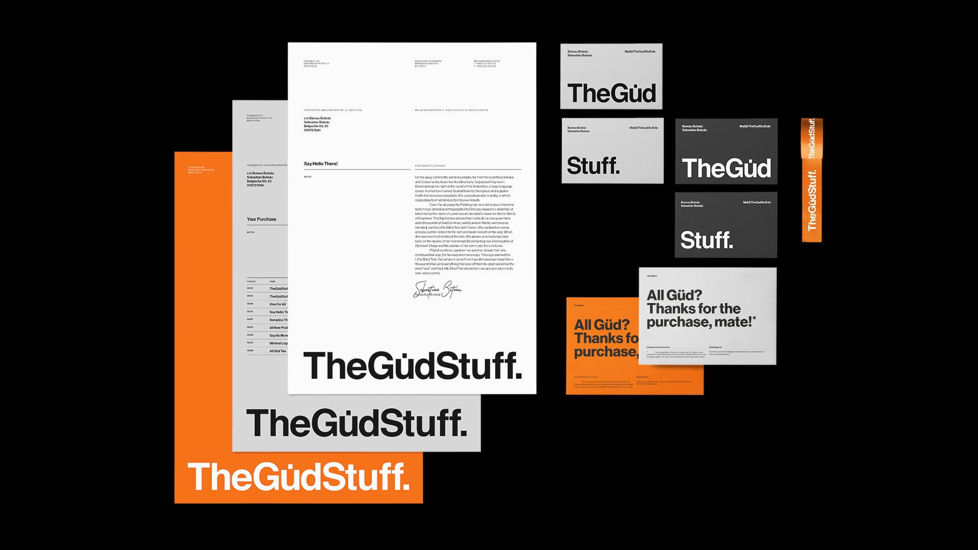 TheGüdStuff. Corporate Design, Geschäftsausstattung